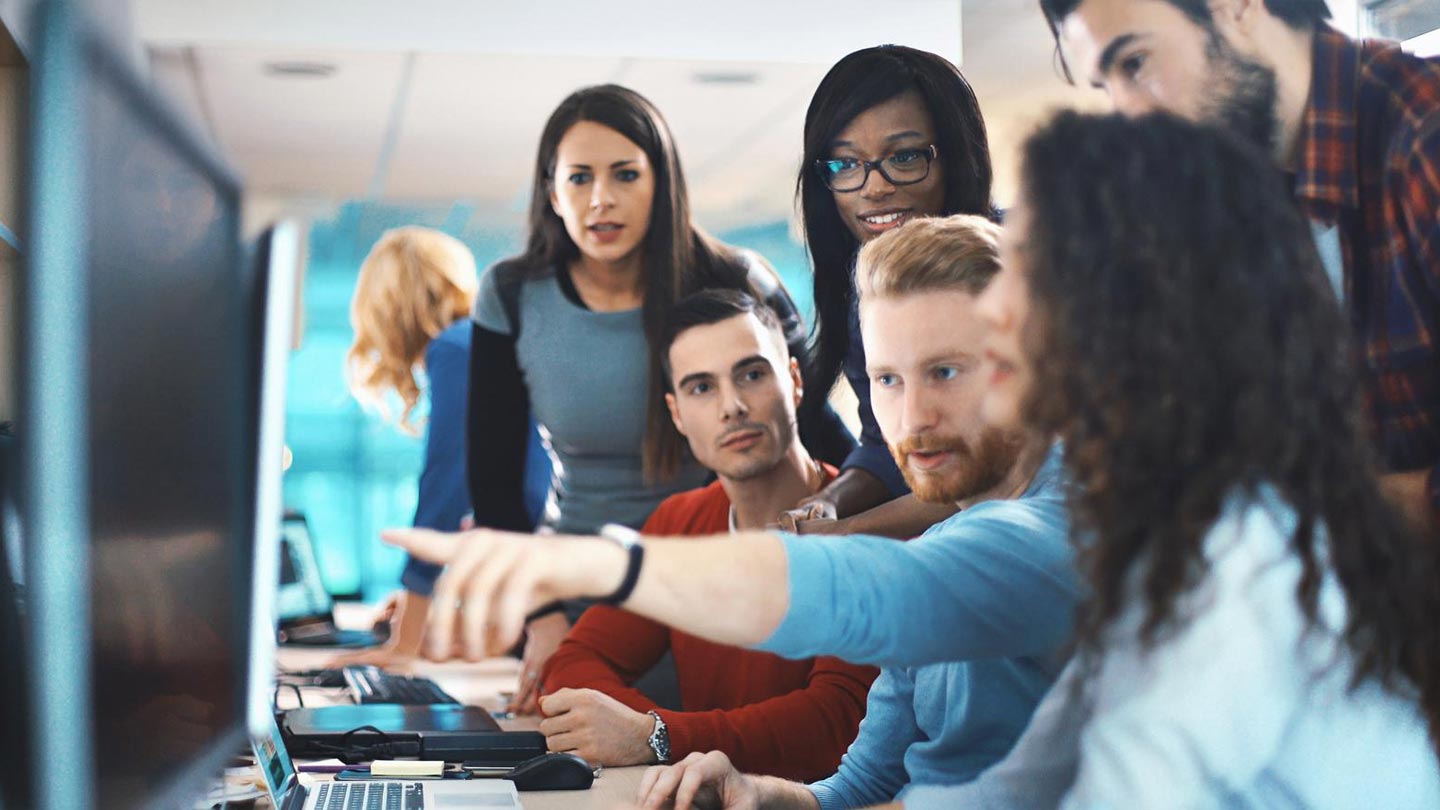 Being a Manager for a Scrum Team Manager leading a training session with a team