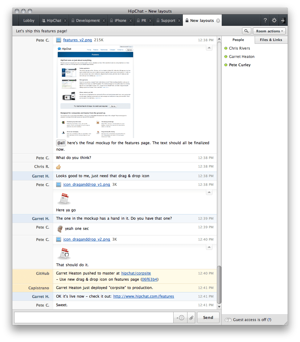 HipChat Conversation